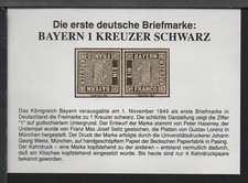 ✔️ GERMANY Bayern 1 Kreuzer schwarz Kehrdruck Paar, FAKSIMILE von 1991