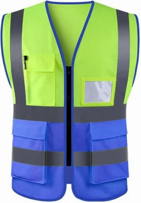 SUPREMETTF SUPREMLY TOUGH HI VIS VIZ VEST HIGH VISIBILITY WORK WAISTCOAT WITH PHONE & ID POCKETS YELLOW