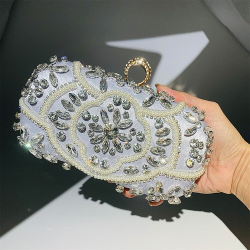 Sac à main cristal perles strass pochette sac à bandoulière sac à main paillettes banquet brillant - Photo 25/26