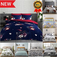 King Size Duvet Cover Pillowcase Printed Quilt Covers Reversible Bedding Set
