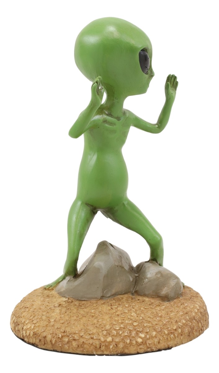 Ebros Gotcha! Green ET Roswell UFO Alien with Hands Up 4.5