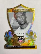 2014 Panini Hall Of Fame Baseball Crusade Gold Die-Cut Roberto Clemente #ed / 10
