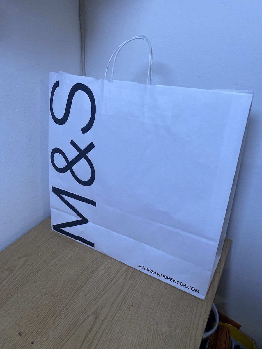 Marks And Spencer Paper Bag 44cm-42cm-15cm Collectable Carrier Bag