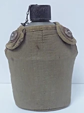 Vintage WW2 U.S. Army Metal Canteen Marked Vollrath 1944 Canvas Cover