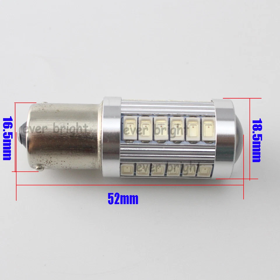 2Pcs 12V 1156 1157 3156 3157 7440 7443 5630 5730 33smd Led Turn Signal Lights - Image 2 of 4