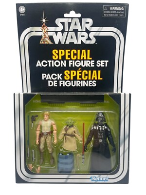 Star Wars Special Action Figure Set Cave of Evil Luke Yoda Darth 3 Kenner New