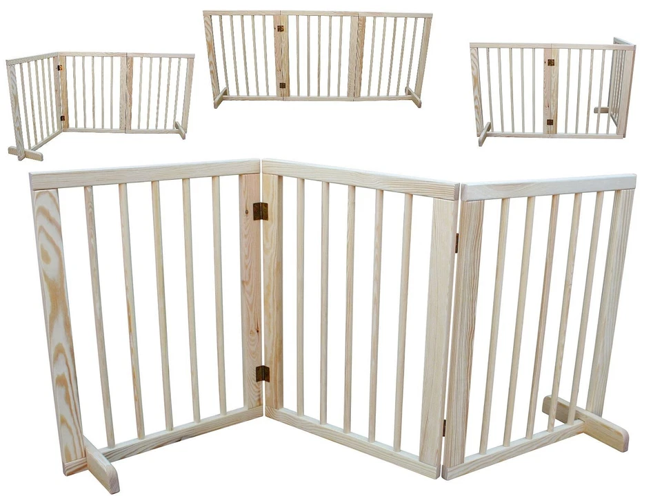 Absperrgitter Treppenschutzgitter Türschutzgitter Hundegitter 150cm massiv 3E - Bild 3 von 4