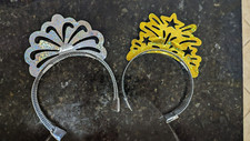 Pair of Silver and Gold Party Headbands