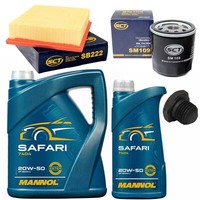 MotoröL Filter Set 20W-50 6 Liter + ÖLablassschraube FüR Opel Frontera A 2.4I