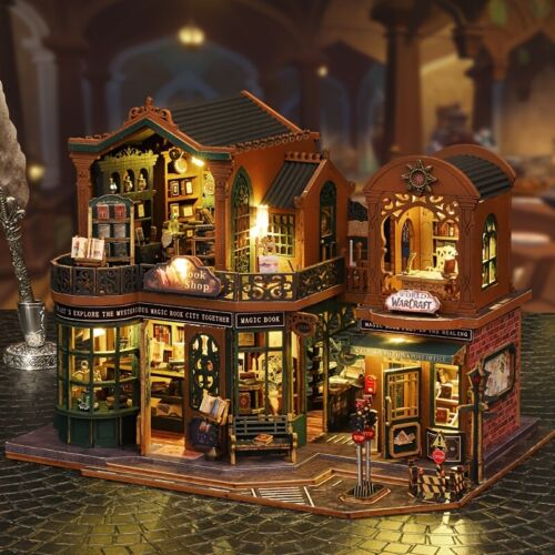 Twilight Bookshop DIY Miniature Dollhouse Kit 3D Puzzle Model Gift for Birthday - Picture 7 of 7