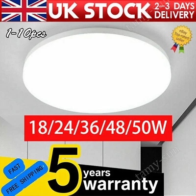 UOCOMDER Round LED Ceiling Light Panel Down Lights Bathroom Kitchen Living Room Wall Lamp