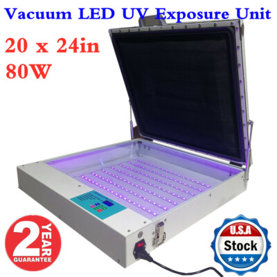 20in x 24in Tabletop Precise 80W Vacuum LED UV Exposure Unit for Screen Printing