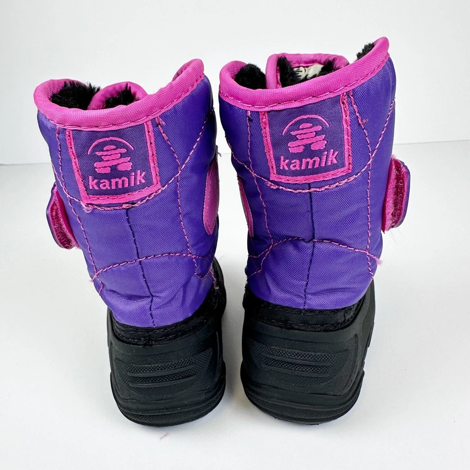 Kamik Snowybug искусственного меха с подкладкой водонепроницаемый снег ботинки фиолетовый Baby США 5 ЕС 22 - Изображение 4 из 4