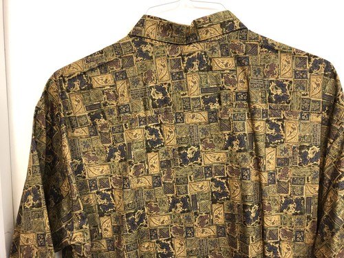 Tori Richard Men’s Large Town And Country Rich Leaves 100% cotton made in Hawaii - Picture 9 of 10