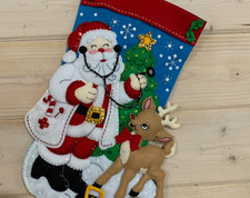 Bucilla 2021 Dr. Santa Christmas Stocking Kit Discontinued 18" NIP