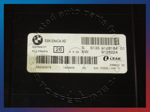 BMW E87 E90 E91 1 3 series FOOTWELL LIGHT CONTROL UNIT ECU PL2 FRMFA XE 9128184 - Picture 3 of 6