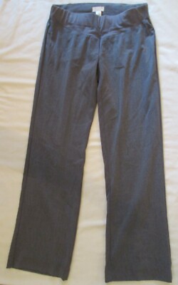 Three Seasons Maternity GRAY straight leg woven dress pant SMALL ~ NEW