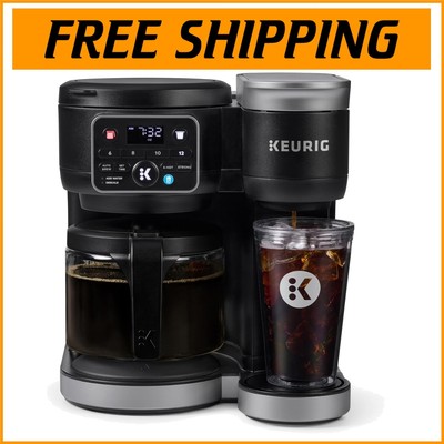 Elegant K-Duo Coffee Maker: Brew Up to 12 Cups with Programmable Features, Black