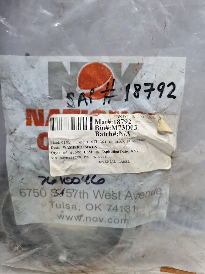 Timken TW122 Washer LOT 4 PC - Image 3 of 4