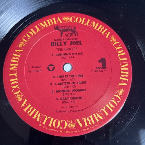 Billy Joel LP - The Bridge - Columbia Records 40402, 1986 Vinyl Record Shrink - Picture 5 of 9