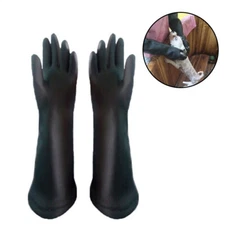 Animal Handling Gloves Leather Sleeve Bite Proof Dog Cat Bird Reptile Protection