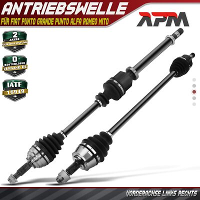 2x Antriebswelle Vorne ohne ABS Ring Schaltgetriebe für Punto Grande Alfa Romeo