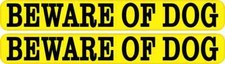 8in x 1in Beware of Dog Stickers Car Truck Vehicle Bumper Decal