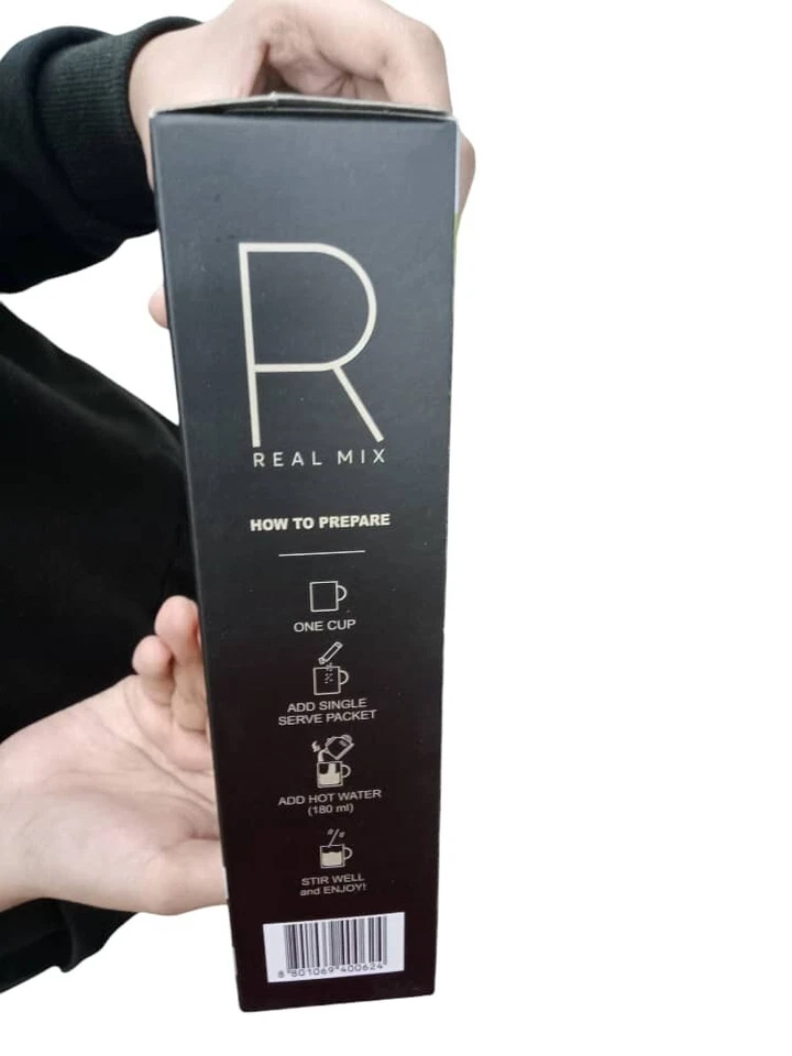 Café 3 en 1 premium Korean Real Mix (2 paquetes = 24 barras) # tostado oscuro Foto 4 de 4