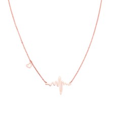 Hot sale Women Girl Stainless Steel Heart Rate Pendant Chain Small Necklace Gift
