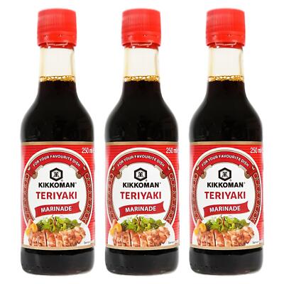 Kikkoman Teriyaki Marinade Teriyaki Sauce Teriyaki Sosse Teriyakisauce 3x250ml