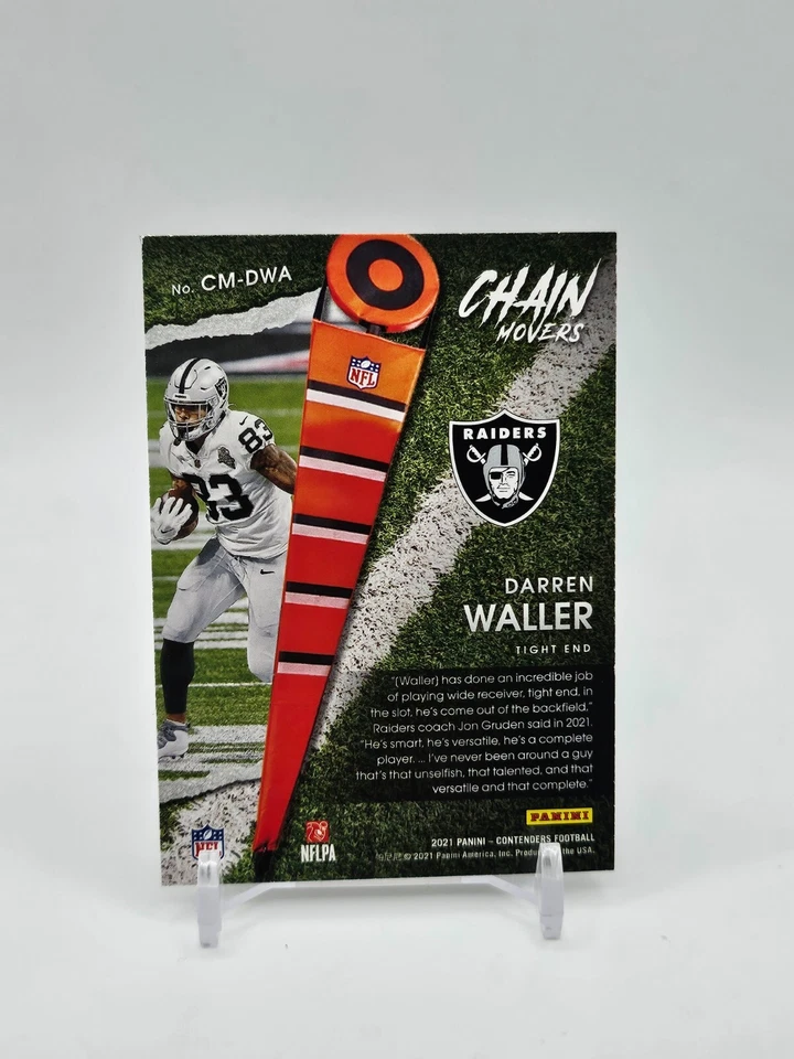 Darren Waller "Chain Movers" RED 2021 Panini Contenders #CM-DWA Raiders INSERT - Image 2 of 2