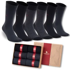 Men’s Diabetic Dress and Trouser Socks – Loose Fit Seamless Toe & Non-Binding...