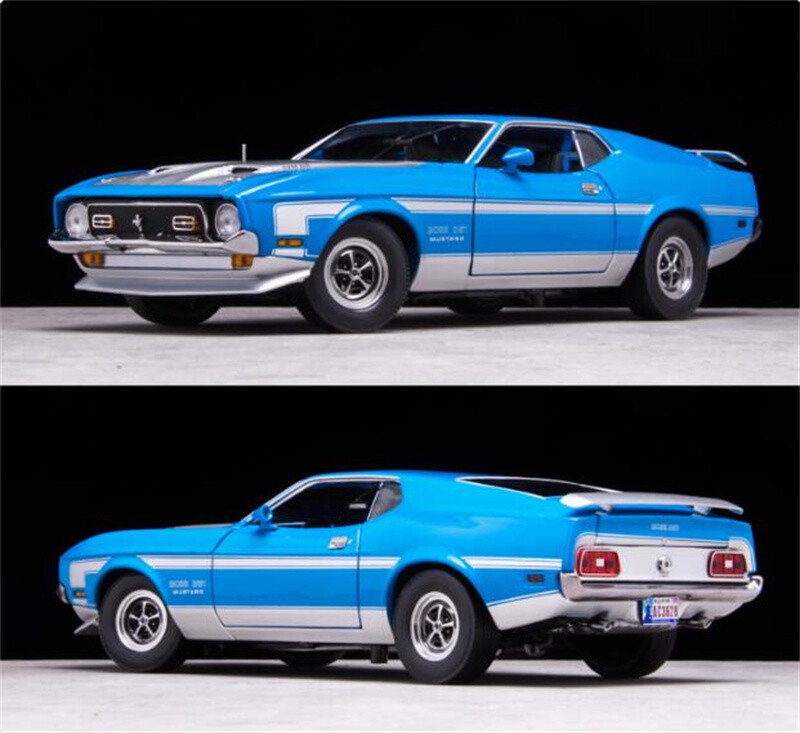 K794⭐︎SunStar 1/18 1971 MUSTANG BOSS 351 Sun Star 1:18 1971 Ford Mustang Boss 351, Silver