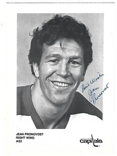 1980 JEAN PRONOVOST AUTOGRAPHED WASHINGTON  CAPITALS 5 X 7 TEAM PHOTO !!