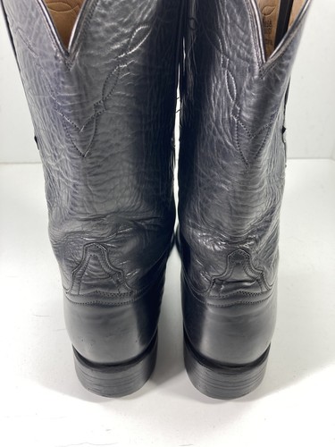 Lucchese Handmade Classics Roper Stiefel Herren 9,5 A schmal schwarz Leder Western - Bild 5 von 21