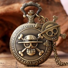 Bronze Quartz Pocket Watch for Men Women with Pendant Gadget Chain reloj