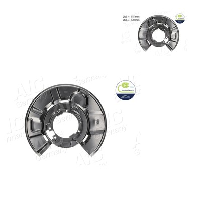 ATEC Germany - 2x Piastre Paraspruzzi Posteriori Per Freni A Disco, Sinistra E Destra, Compatibili Con BMW Serie 3 (E46) E X3 (E83)