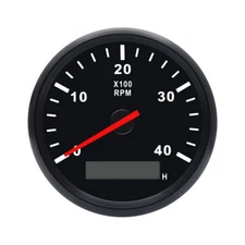 85mm Tachometer Tacho Meter Gauge Hourmeter 0-4000RPM For Car Boat