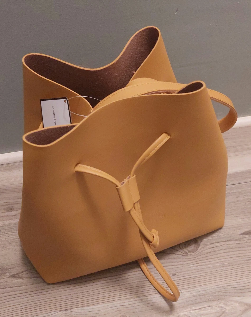 Mustard yellow sales bucket bag