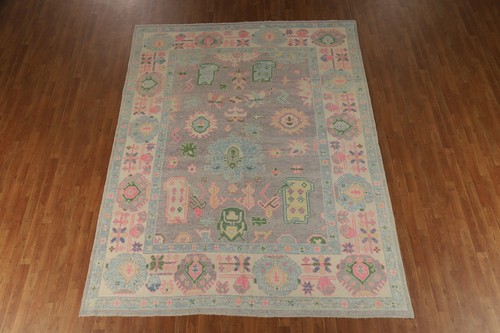 Vegetable Dye Handmade Oushak Turkish Living Room Area Rug Wool Carpet 8x11 ft - Bild 3 von 21