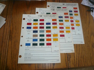 1980 81 82 Mack Trailmobile White Commercial Colors PPG Color Chip Paint Sample 