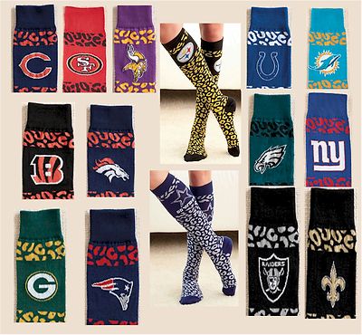 New NFL Leopard Print Knee-High Socks | eBay