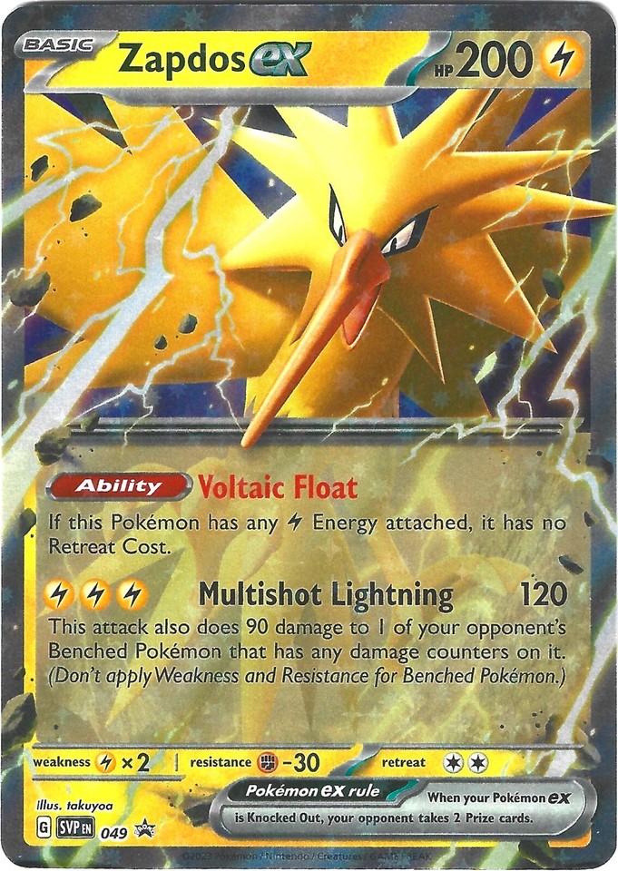 Zapdos ex 049 Sv: Scarlet & Violet Promo Cards for sale | eBay