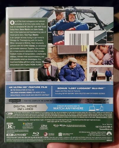 PLANES TRAINS AND AUTOMOBILES 4K UHD + BLU-RAY + SLIPCOVER JOHN HUGHES RARE OOP - Picture 3 of 8
