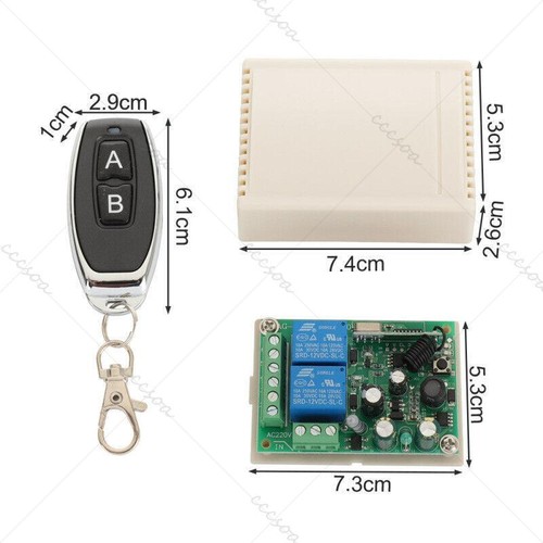 433MHz Funk Universal Garagentor Handsender 5X Fernbedienung & Empfänger 2Tasten - Bild 4 von 10