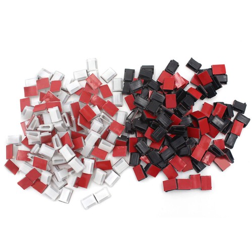 100 Pcs Wire Clip Adhesive Cable Management Clips Organizers for Cords - Afbeelding 8 van 12