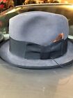 Vintage 1940’s/1950s Disney Fedora 7 Gray Vtg Hat Porkpie Grey Whippet Very Rare