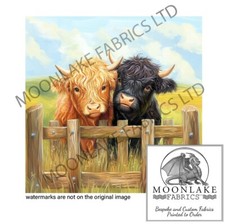 Highland Cow Calves 100% Natural Cotton or 290gsm thick soft Poly