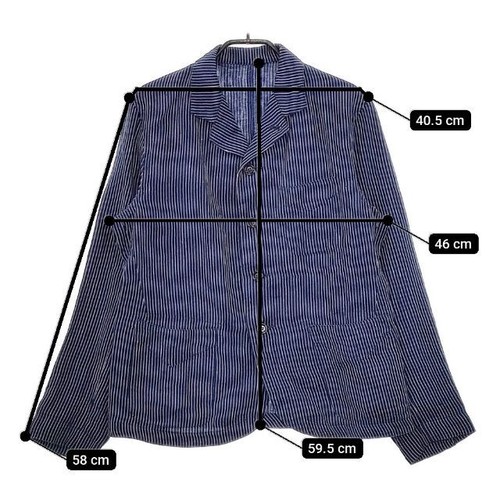 45R/45rpm Indian linen twill jacket Jacket Navy 5-0324M∞ - Picture 7 of 7