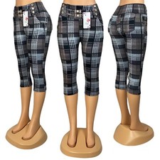 Women's High Waist Capri Pants with pockets